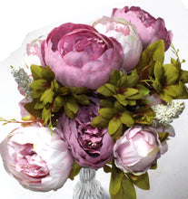 Load image into Gallery viewer, Lavender Peony Silk 8 Head