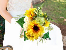 Load image into Gallery viewer, Sunflower Peach White Bouquet