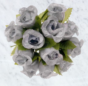 144 Mini Poly Silk Flower Rose Bouquet