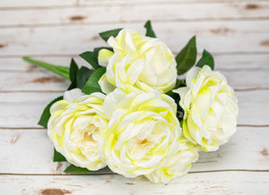 Yellow Cabbage 7 Flower Bloom Peony Rose